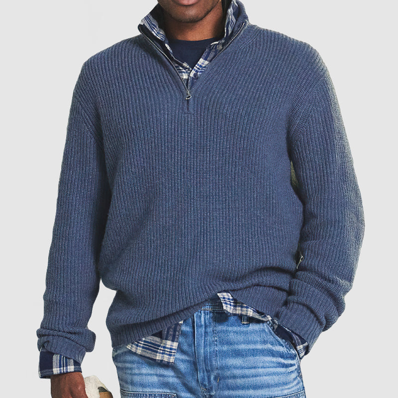 Herren Strick Pullover | Zipper