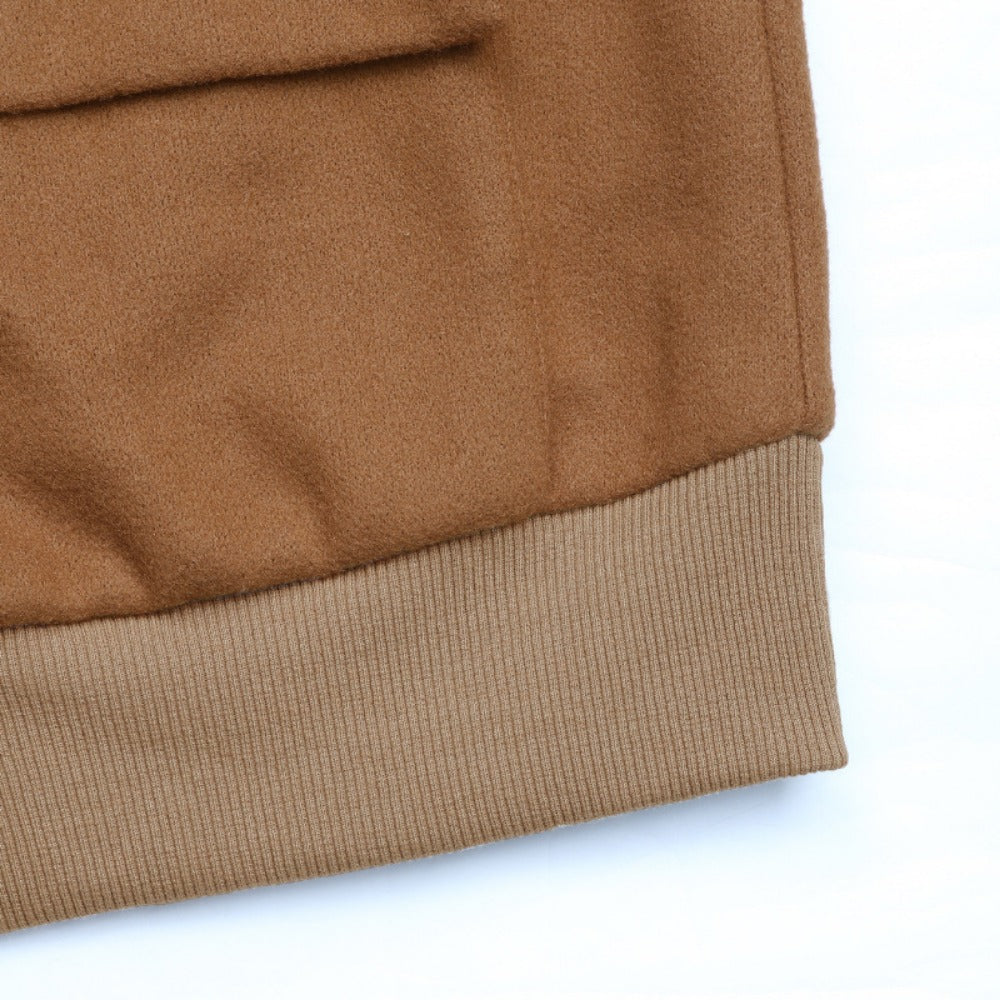 Braune Bomberjacke mit Druckknöpfen für Damen - Santina