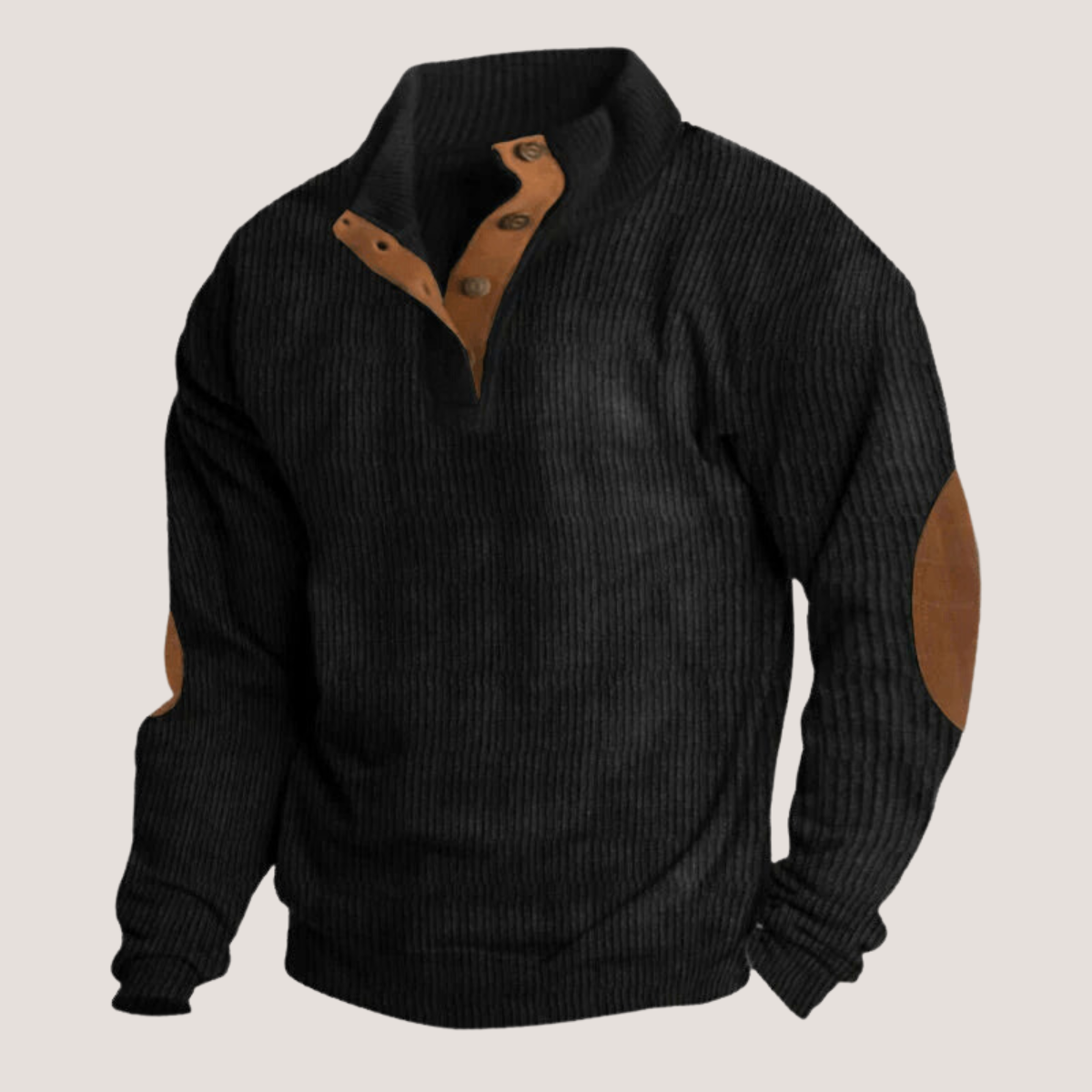 Herren Gerippter Pullover | Kurz