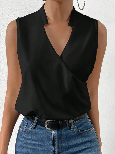 Weiches Lässiges Sommertop mit V-Ausschnitt für Damen