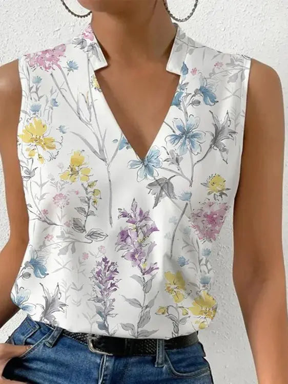 Weiches Lässiges Sommertop mit V-Ausschnitt für Damen
