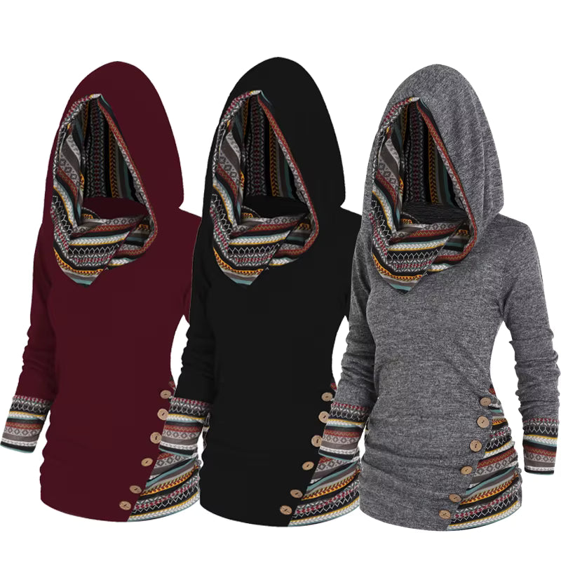 Damen Tribal Hoodie | Kurz