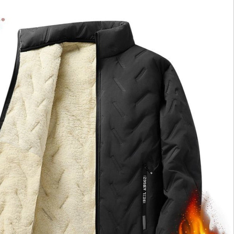 Winterjacke mit Fleecefutter und Reißverschluss für Herren – Olivier