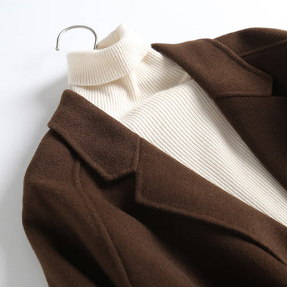 Damen Wollmantel mit Doppelreiher – Daria