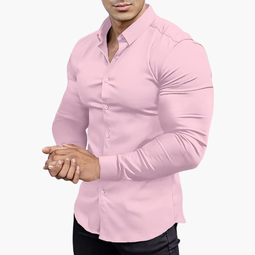 Herren Klassisches Langarm Hemd | Slim Fit