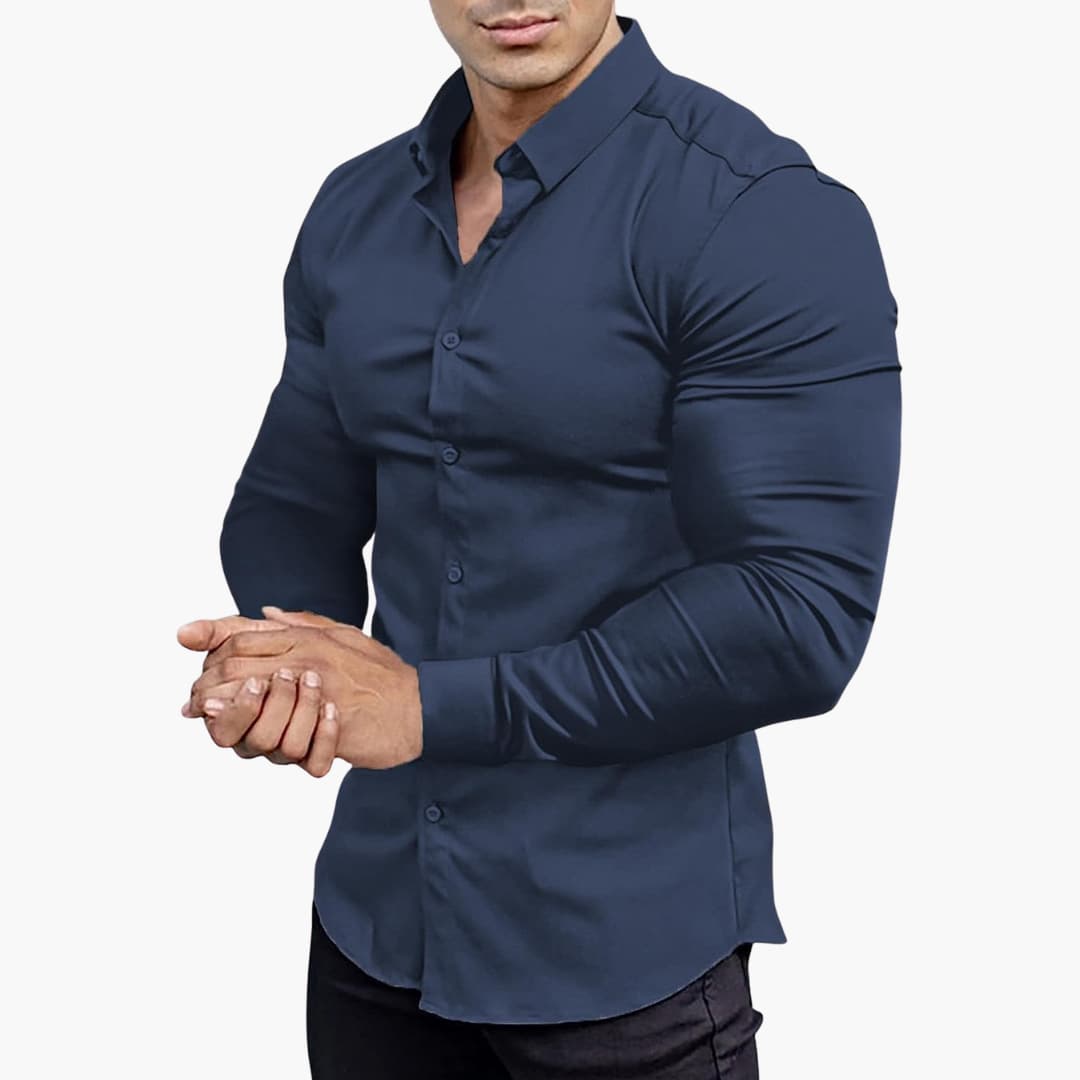 Herren Klassisches Langarm Hemd | Slim Fit