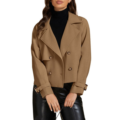 Damen Kurzjacke mit Doppelreiher Mantel – Giovanna