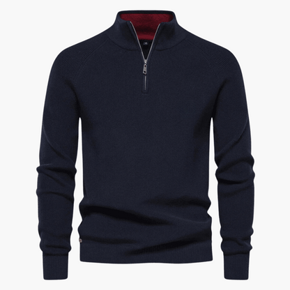 Herren Weich Strick Pullover | Zipper