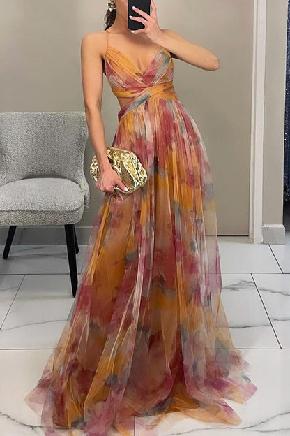 Weiches Damen Maxikleid mit V-Ausschnitt