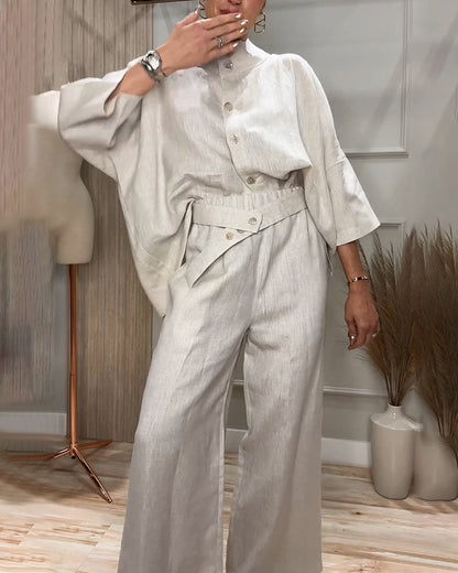 Elegantes Zweiteiler-Set in Creme – Julia