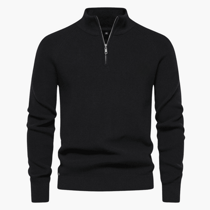 Herren Weich Strick Pullover | Zipper