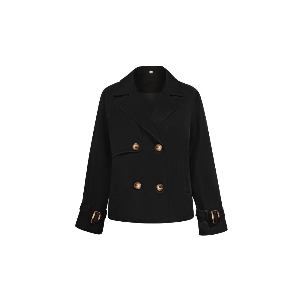Damen Kurzjacke mit Doppelreiher Mantel – Giovanna