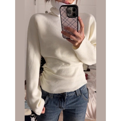 Gerippter Rollkragenpullover mit Langarm für Damen - Giada