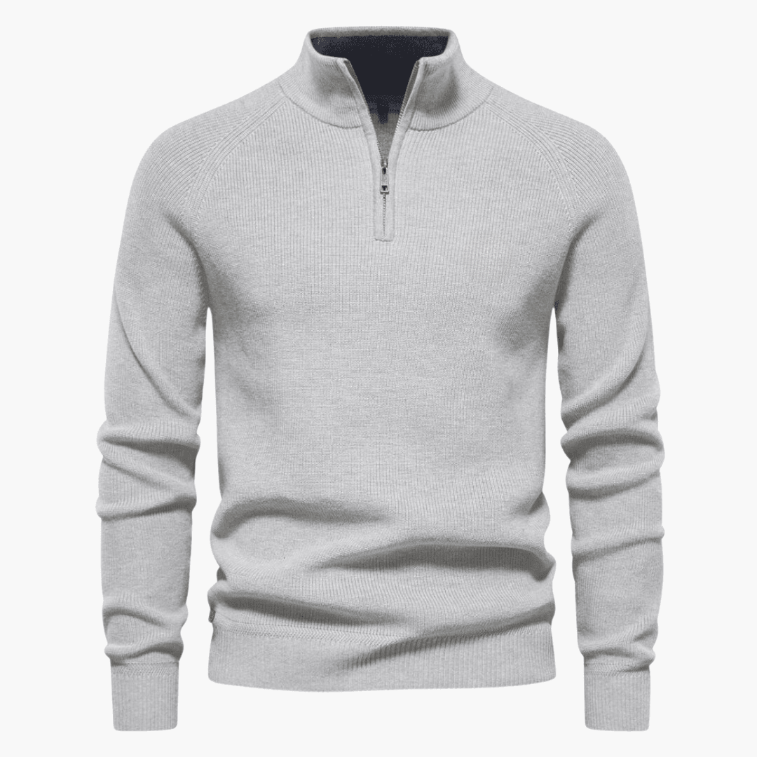Herren Weich Strick Pullover | Zipper