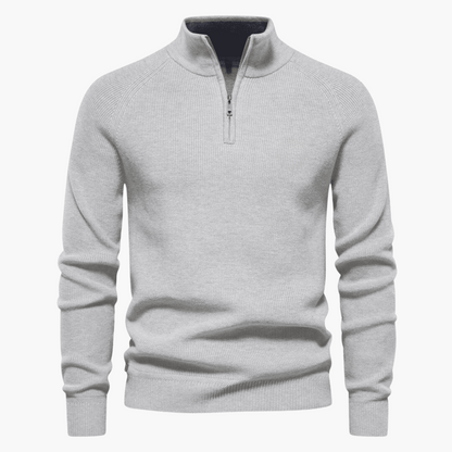 Herren Weich Strick Pullover | Zipper