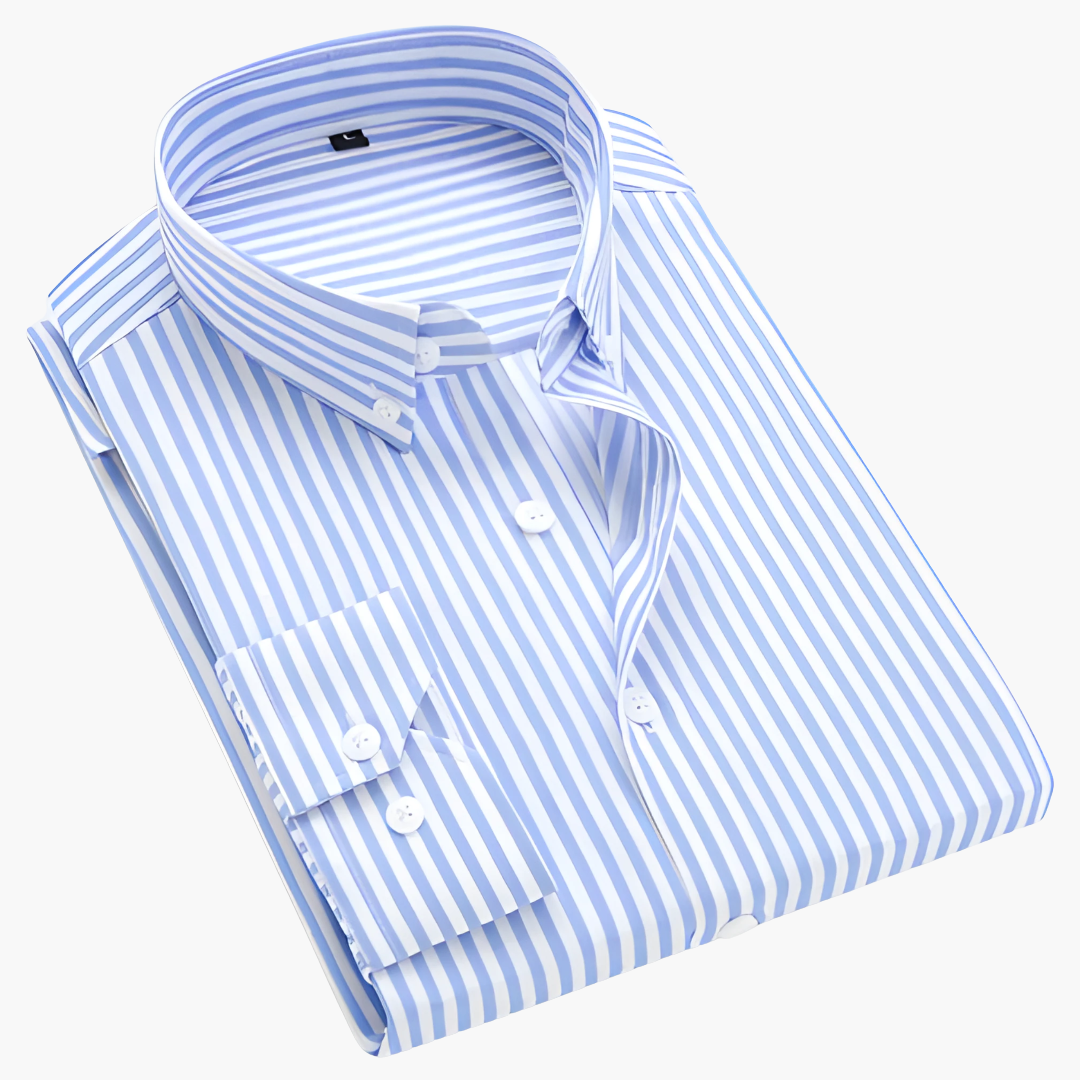 Herren Klassisch Gestreiftes Hemd | Langarm