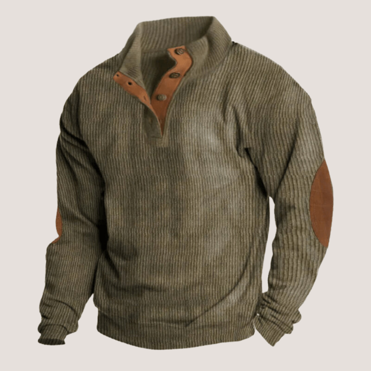 Herren Gerippter Pullover | Kurz