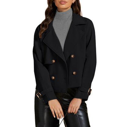 Damen Kurzjacke mit Doppelreiher Mantel – Giovanna