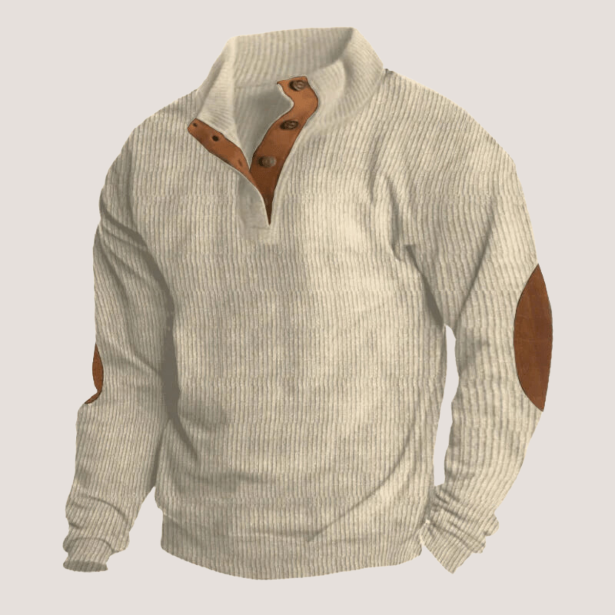 Herren Gerippter Pullover | Kurz