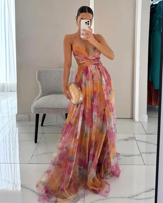 Weiches Damen Maxikleid mit V-Ausschnitt