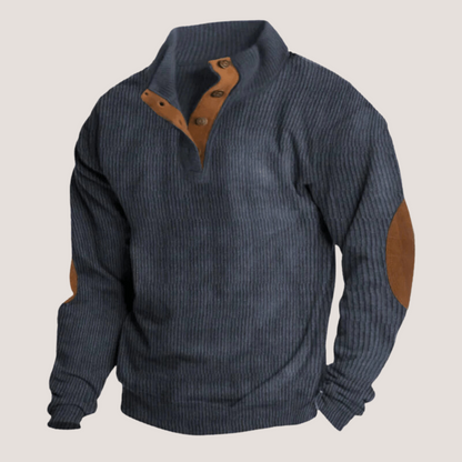 Herren Gerippter Pullover | Kurz