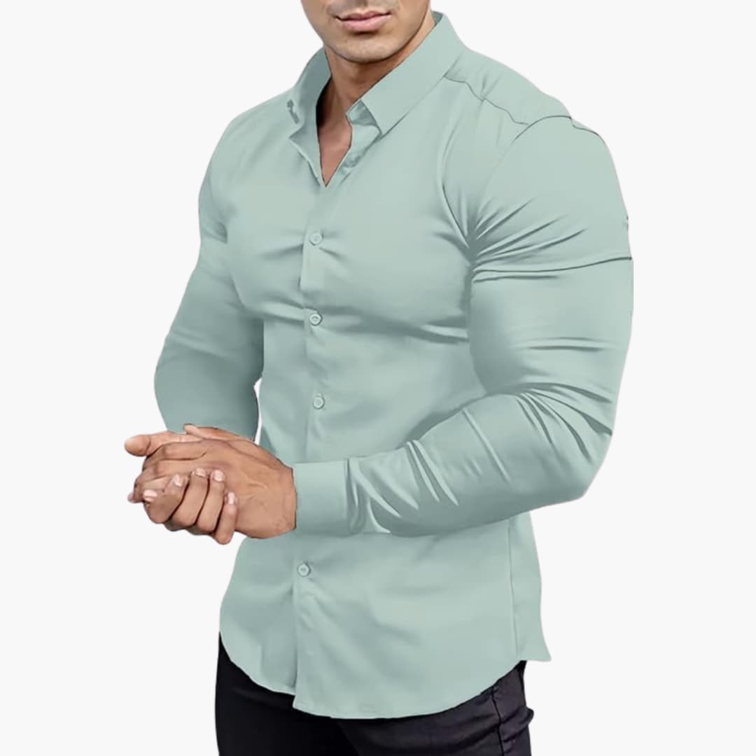 Herren Klassisches Langarm Hemd | Slim Fit