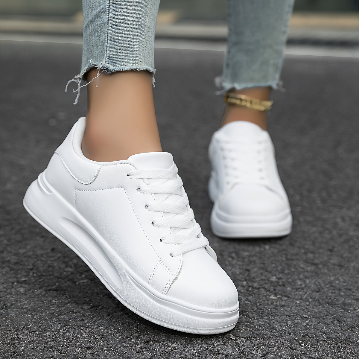 Damen Weiße Sneaker| Bequem