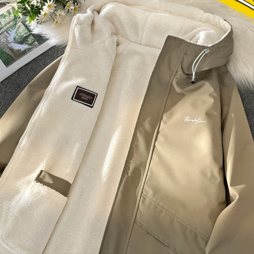 Wendbare Kapuzenjacke mit Fleecefutter für Herren – Gabriel