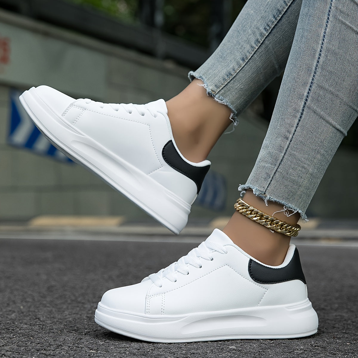 Damen Weiße Sneaker| Bequem