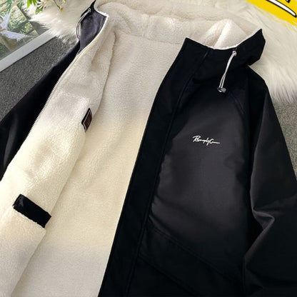 Wendbare Kapuzenjacke mit Fleecefutter für Herren – Gabriel