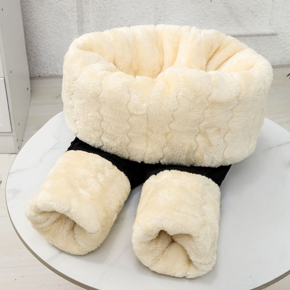 Schwarze Winterleggings mit Fleecefutter für Damen – Santina