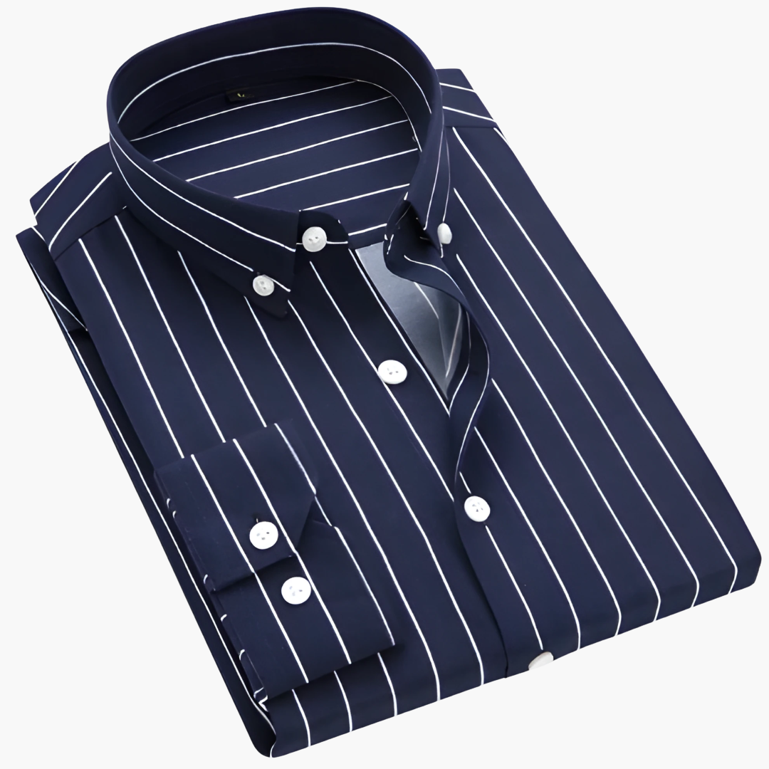Herren Klassisch Gestreiftes Hemd | Langarm
