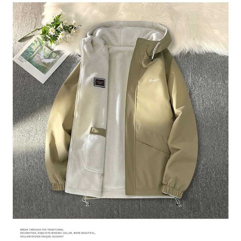 Wendbare Kapuzenjacke mit Fleecefutter für Herren – Gabriel