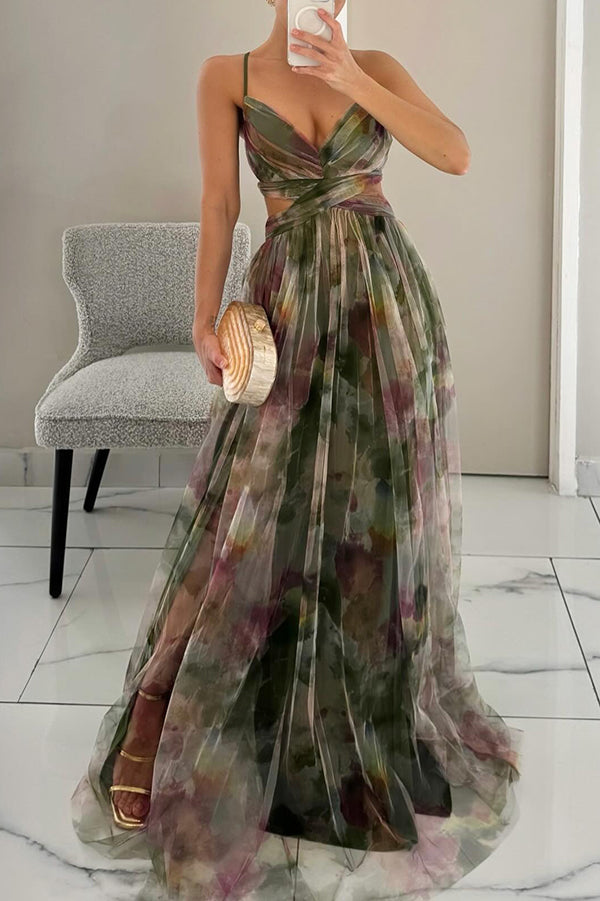 Weiches Damen Maxikleid mit V-Ausschnitt
