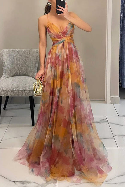Weiches Damen Maxikleid mit V-Ausschnitt