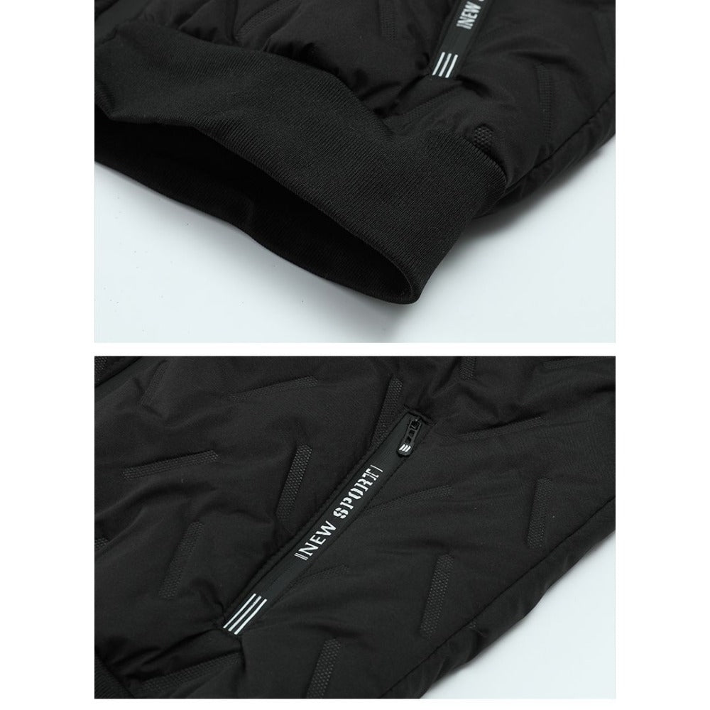 Winterjacke mit Fleecefutter und Reißverschluss für Herren – Olivier