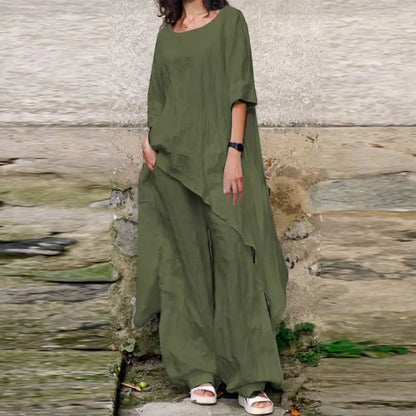 Chices Leinenkleid mit langen Ärmeln – Sophie