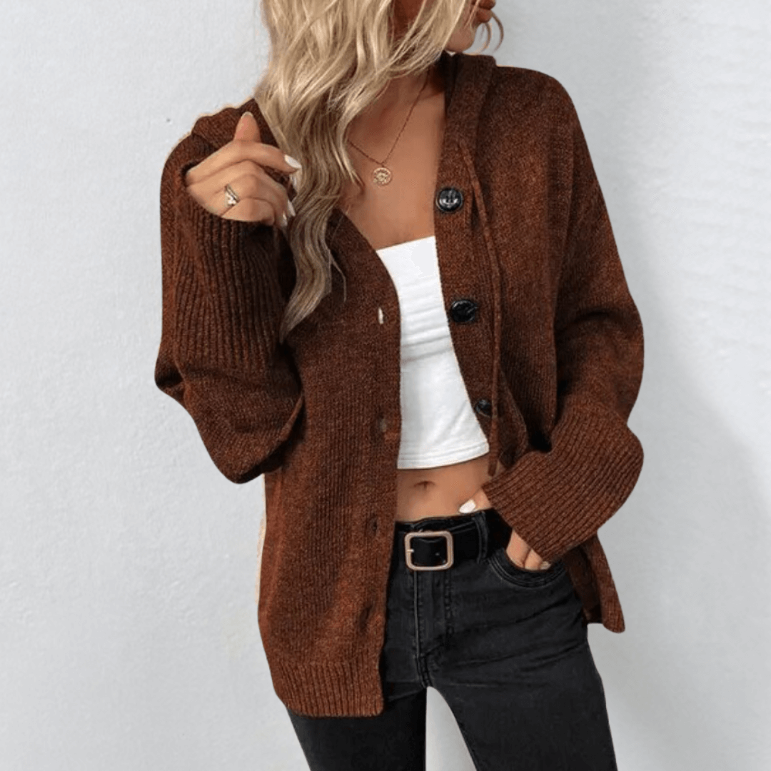 Damen Lang Strick Cardigan | Warm