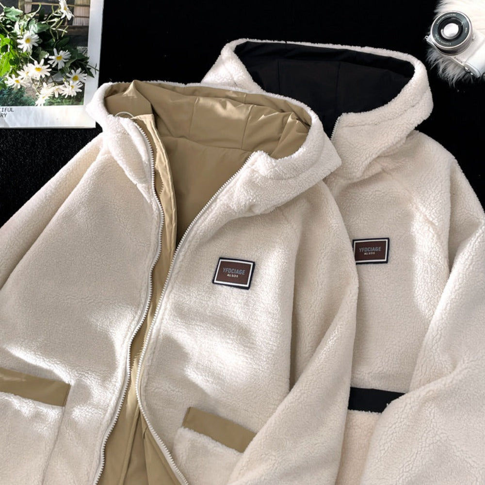 Wendbare Kapuzenjacke mit Fleecefutter für Herren – Gabriel