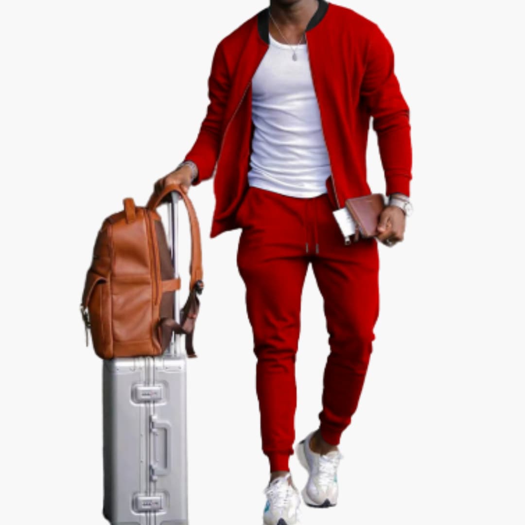 Herren Sportlich Jogginganzug | Reißverschluss