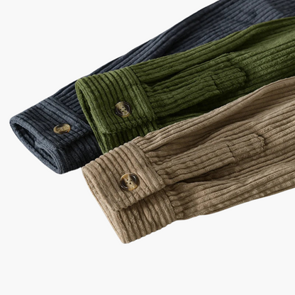 Herren Cord Übergröße Hemd | Langarm