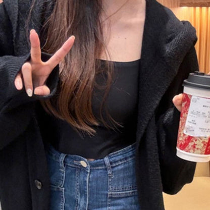 Langer Strickcardigan mit Kapuze für Damen – Ilaria