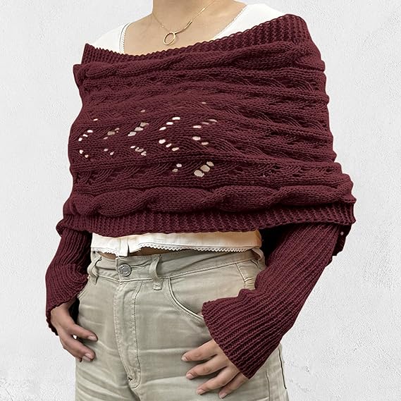 Damen Elegant Strick Schal | Winter