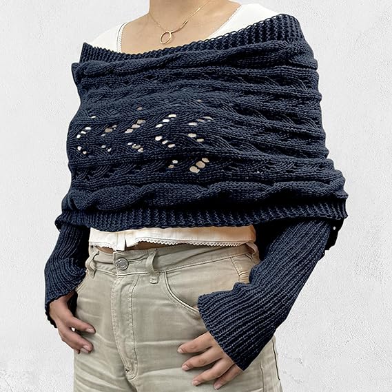 Damen Elegant Strick Schal | Winter