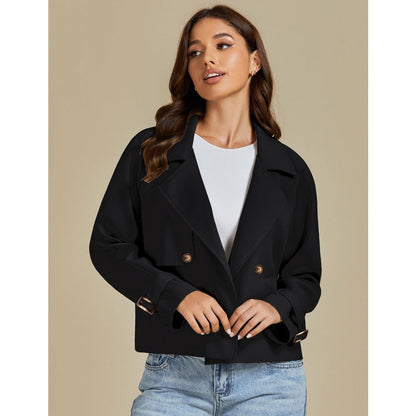 Damen Kurzjacke mit Doppelreiher Mantel – Giovanna