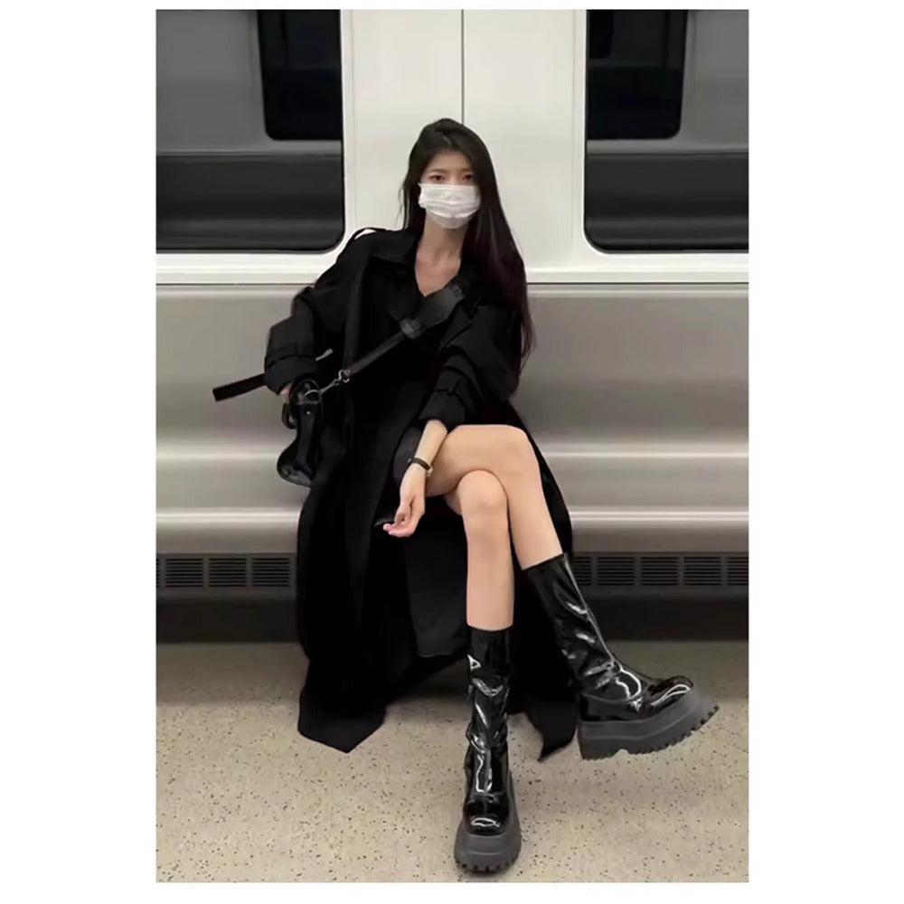 Langer Doppelreihiger Trenchcoat für Damen - Clotilde