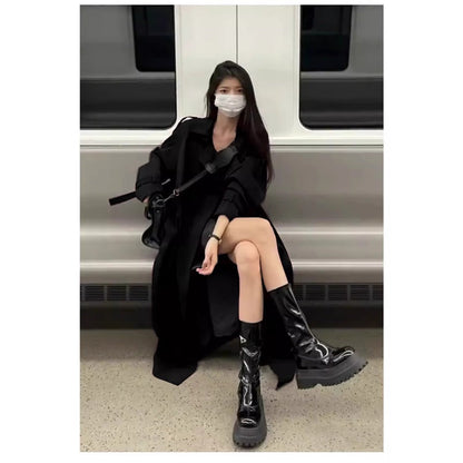 Langer Doppelreihiger Trenchcoat für Damen - Clotilde