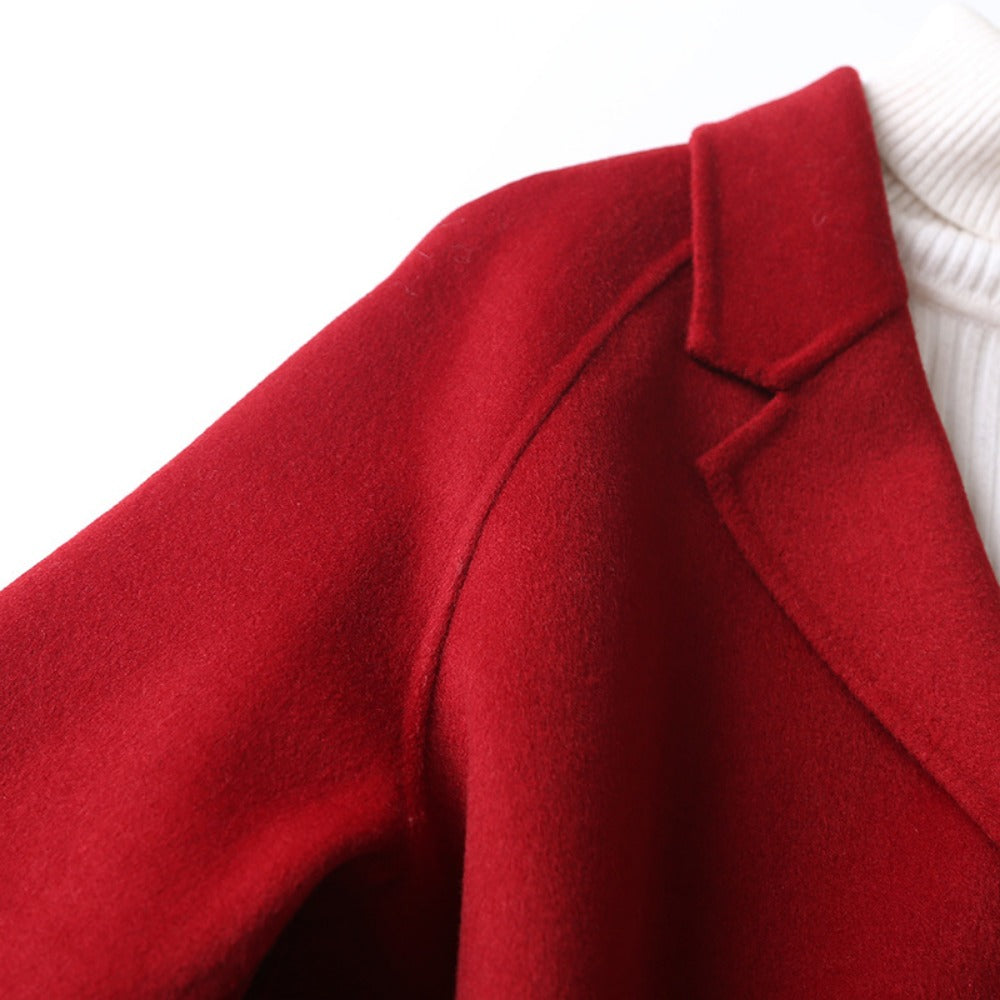 Damen Wollmantel mit Doppelreiher – Daria