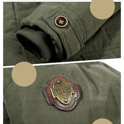 Herren Lang Winterjacke | Mit Kapuze