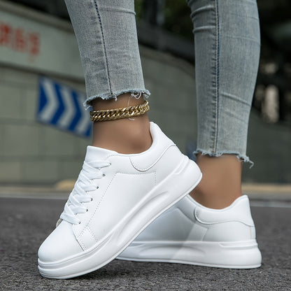 Damen Weiße Sneaker| Bequem